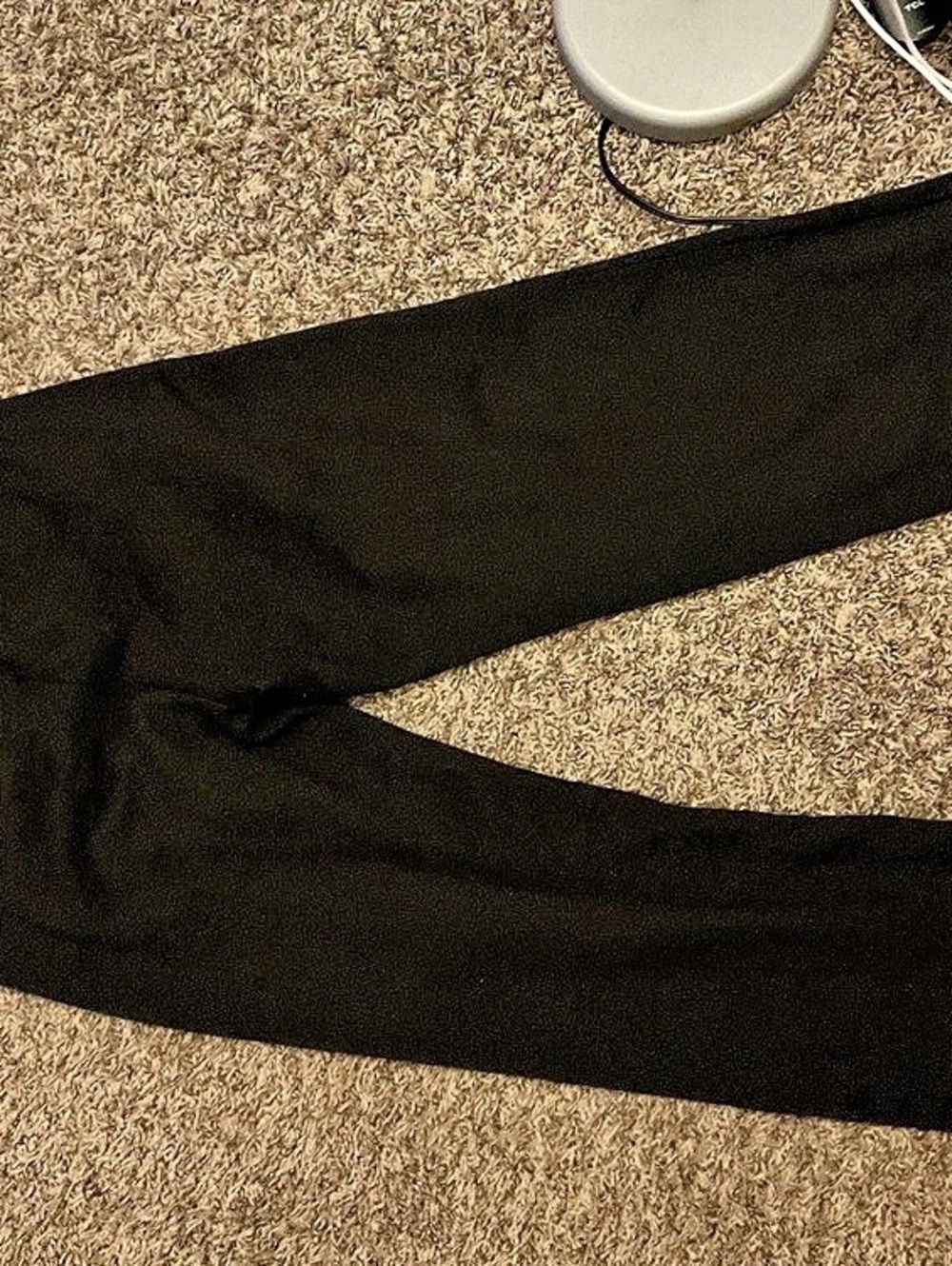 Black wide leg joggers